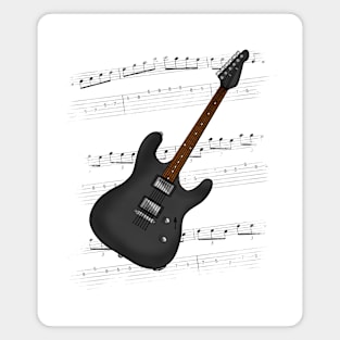 Guitar Tab Electric Guitarist Music Notation Musician (Black) Magnet